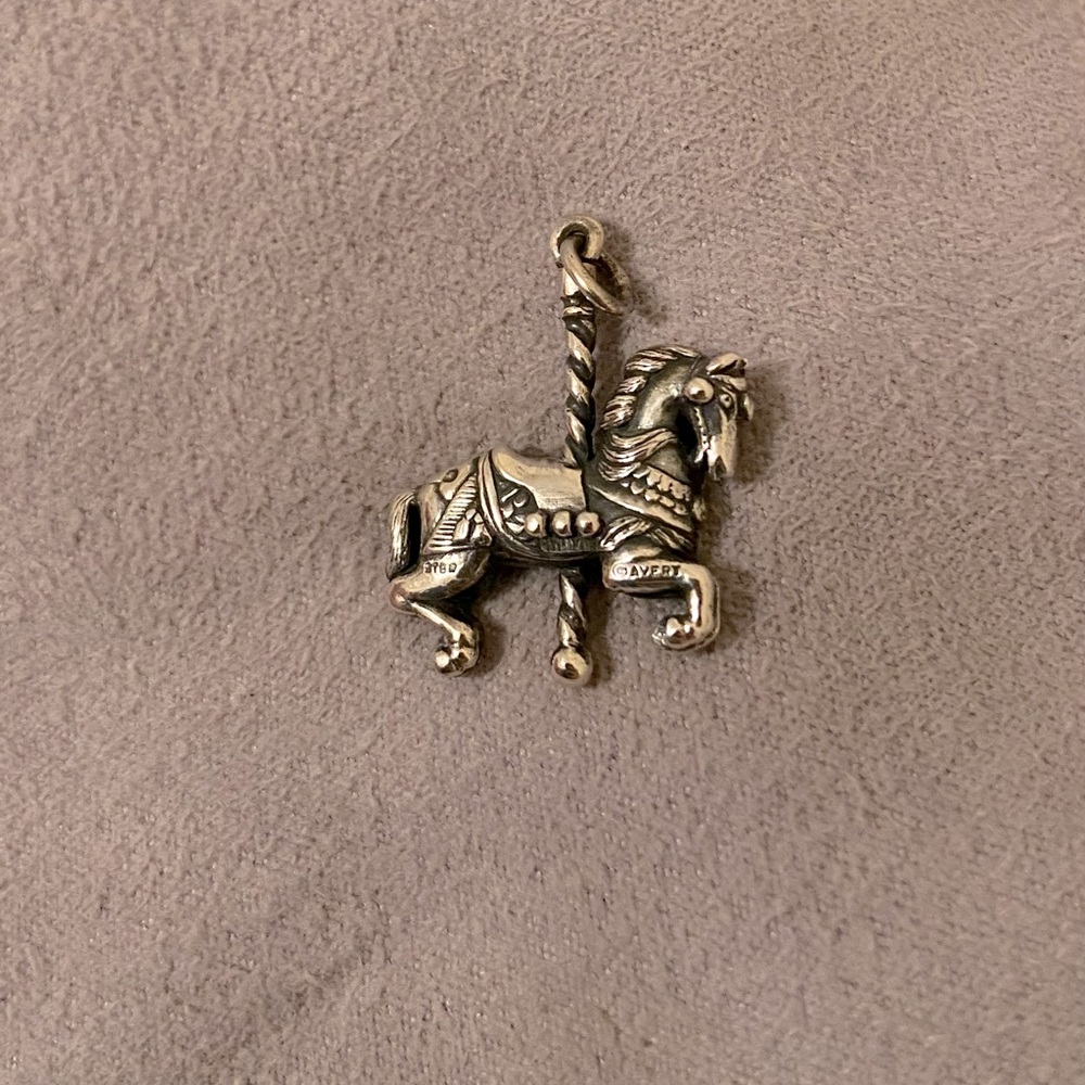 Retired James Avery Carousel Horse Charm EUC